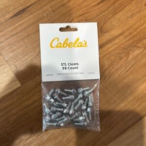 NEW-Cabela's Silver SLT Cleats for fishing waders (28 count)